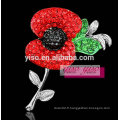 Broche fleur fleur fleur rouge